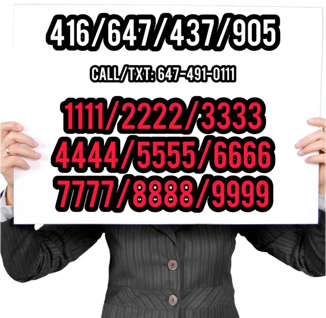 Four Same Digits Toronto Memorable Vip Phone Numbers