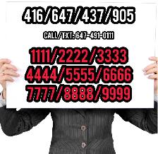 Four Same Digits Toronto Memorable Vip Phone Numbers