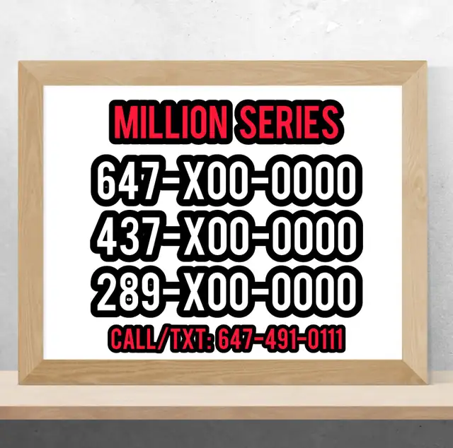 Million Series Toronto Lucky Vip Phone Numbers