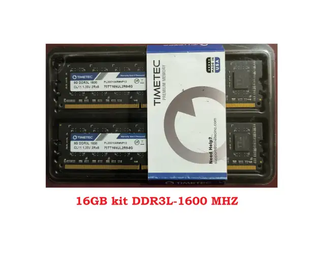 RAM Timetec 16GB KIT(2x8GB) DDR3L / DDR3 1600MHz (NEW): 45$