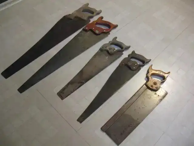 5 Vintage Hand Saws