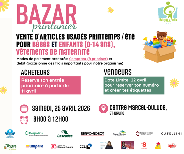 Bazar - articles usagés pour bébés et enfants (0-14 ans)