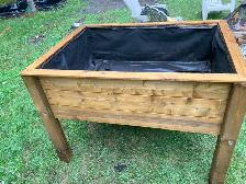 5 BACS à jardin en bois traité de 430 litres de volumes