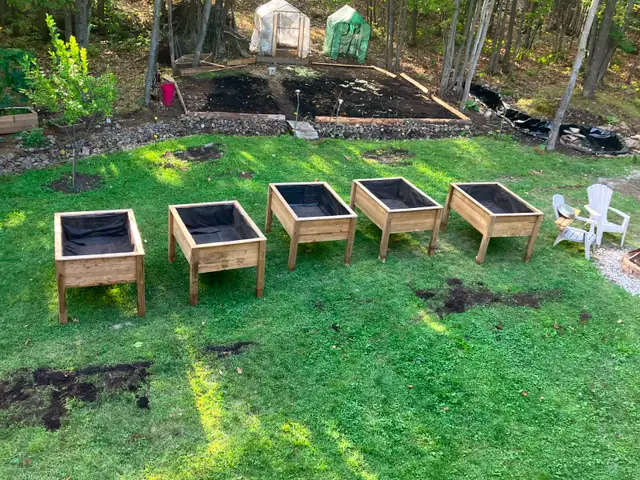 5 BACS à jardin en bois traité de 430 litres de volumes - Photo 2