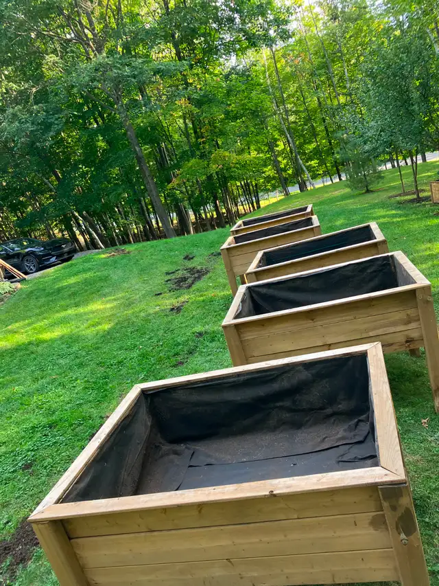 5 BACS à jardin en bois traité de 430 litres de volumes - Photo 3