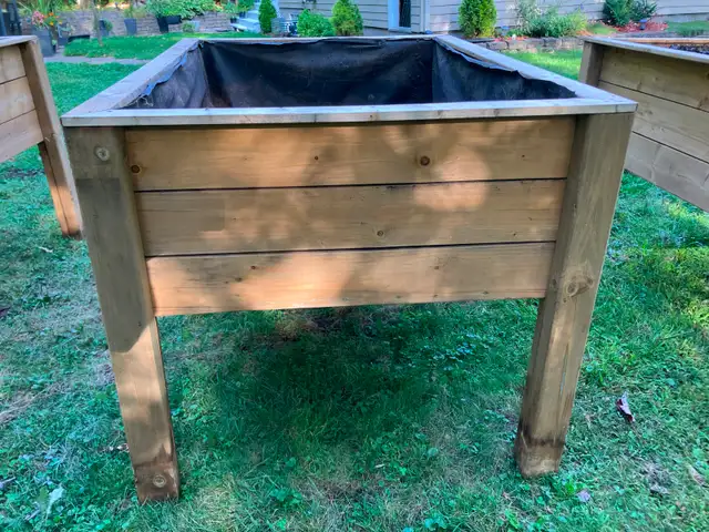 5 BACS à jardin en bois traité de 430 litres de volumes - Photo 4