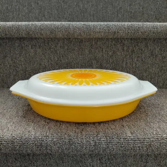 Cocotte vintage tournesol Daisy Sunflower Pyrex 1,5 litre