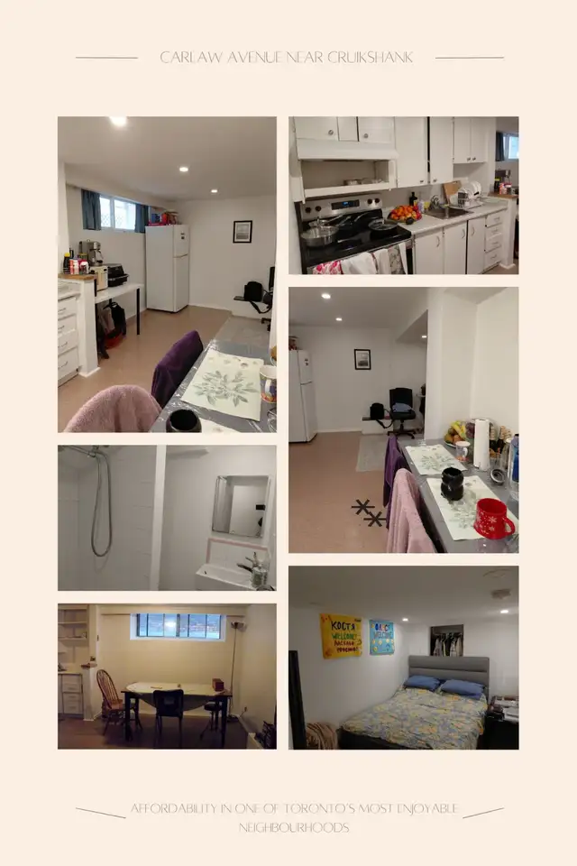 Danforth-Pape 1 bedroom cozy basement apartment $1200 - Photo 2