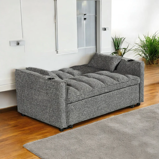 New Elegant Sofa Bed With Built-In Cup Holder Now On Sale - Photo 3