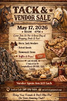 Tack and Vendor sale!