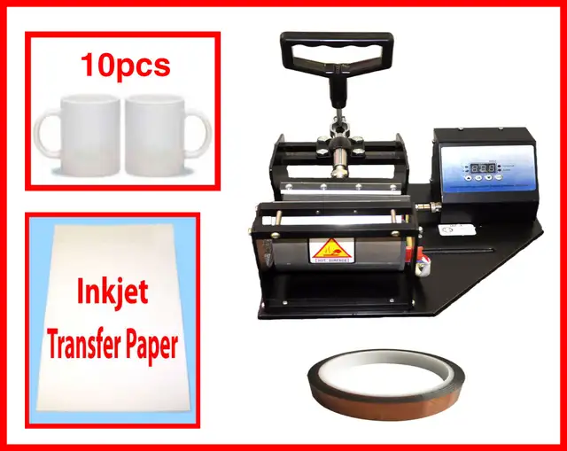 Combo Mug Heat Press Coffee 11oz Cup Sublimation Paper Heat Tape
