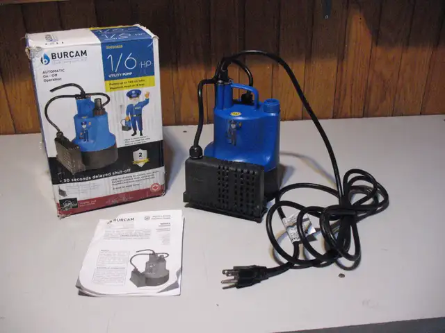 BURCAM 1/6HP Automatic Submersible Utility Pump