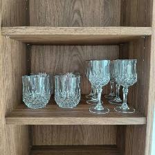 6 coupes à vin & 4 verres Cristal d'Arques Paris