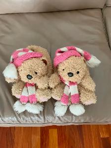 PANTOUFLES FILLETTE GR 5 SEMELLES 9'LONG OURSONS: $5.00