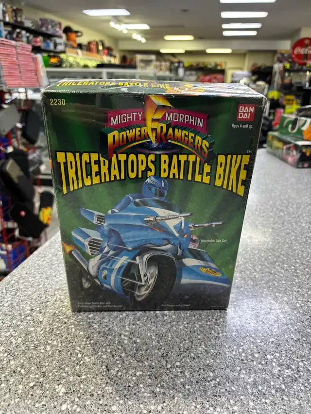 Bandai Power Rangers 1993 Triceratops Battle Bike Boxed