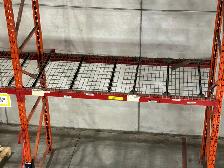 Used wire mesh decks for warehouse pallet rack 42' x 46'