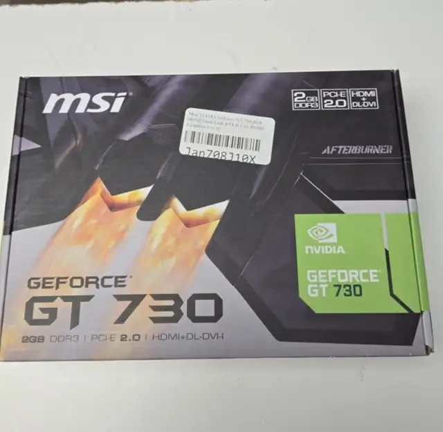 Carte MSI GeForce GT 730 2GB (NEUF – Factory Sealed) HDMI DVI