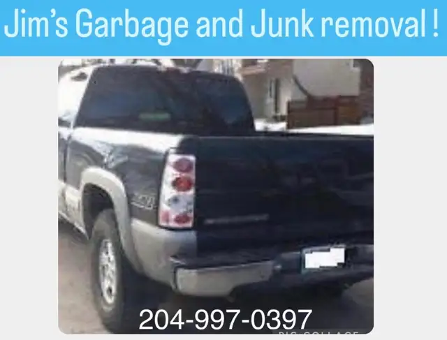 Jim’s Garbage and Trash Collection call 204 997-0397