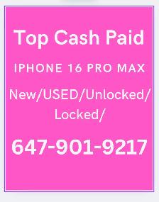 CASH paid for NEW iPhone 16 pro max 256GB Black
