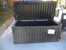 BROWN DECK BOX NEEDS A LITTLE CLEANING BUT WORKS JUST FINE!