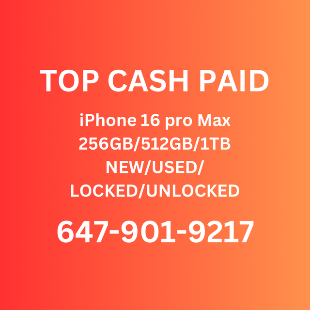 iphone 16/16pro/16promax USED 512GB CASH PAID!