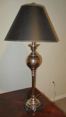 Two Quality Chrome Table Lamps -Moving Sale! Excellent Condition