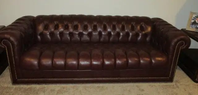 Leather Sofa Set - Couch and Chair (Real Leather)
