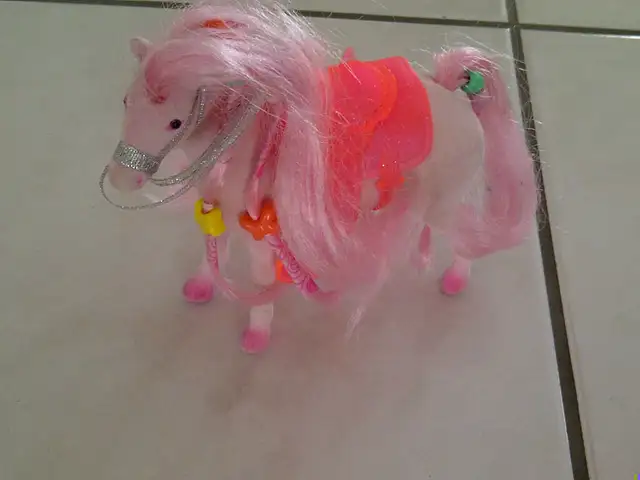 BEAU CHEVAL NEUF ROSE UNIQUE SUPER-DOUX DE 6'DE HAUT: $5.00 - Photo 3