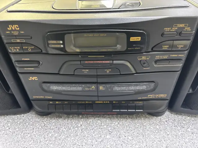 JVC PC-X130 BoomBox AM/FM Cassette System With Remote - Photo 3