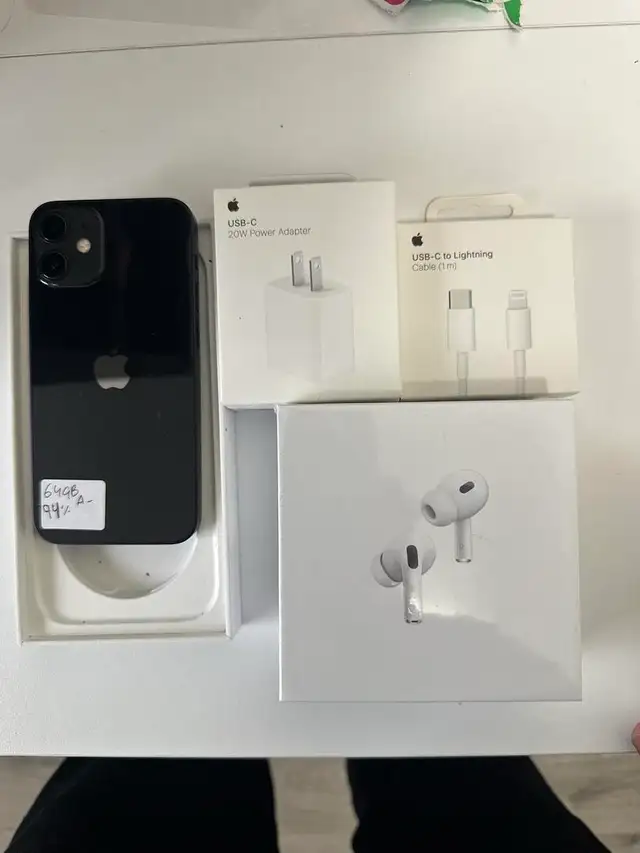 iPhone 12 Mini 64gb/128gb Airpods/Charger Set/Delivery - Photo 2