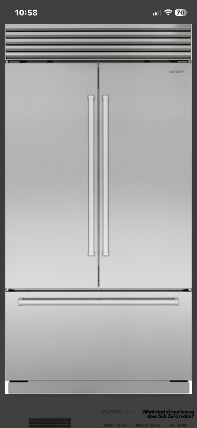 SUBZERO fridge  for sale 5 years old new $20,000 asking $7,600