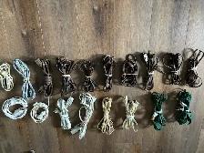 LOTS OF INDDOR AND OUTDOOR EXTENSION CORDS......