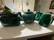 VINTAGE TEA SET 'See Photo' included napkin holder & mugs.