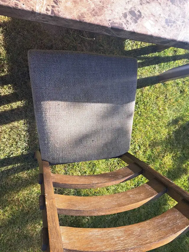 Brown Marble Dining Table Set - Photo 4