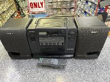 Sony CFD-535 BoomBox AM/FM Cassette Player With Remote