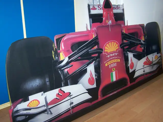 SUPER RARE FERRARI FORMULA 1 PLEXIGLASS 68'x34' ALONSO-RAIKKONEN