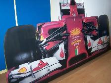 SUPER RARE FERRARI FORMULA 1 PLEXIGLASS 68'x34' ALONSO-RAIKKONEN
