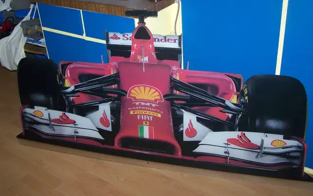 SUPER RARE FERRARI FORMULA 1 PLEXIGLASS 68'x34' ALONSO-RAIKKONEN - Photo 2