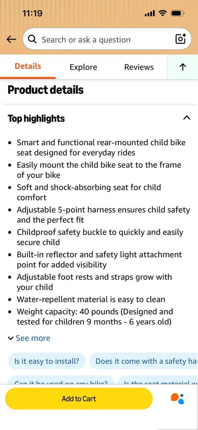 Yepp/Thule Kids Bike Seat - Photo 4