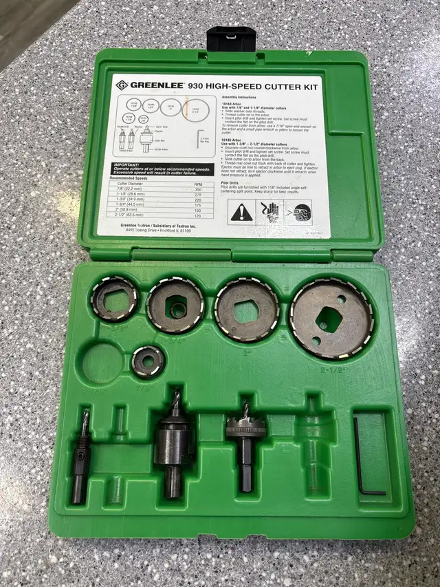 Grrenlee 930 High Speed Cutter Kit