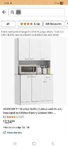 kitchen buffet cabinet with hutch