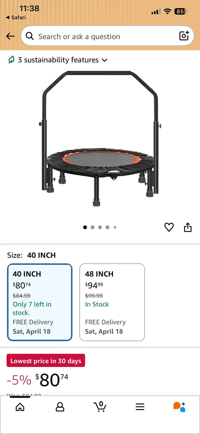 mini trampoline.  adult children - Photo 5