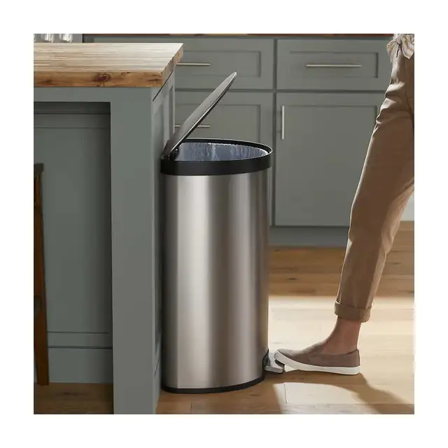 Kohler 45l Semi Round Step Trash Can DENTS - Photo 3