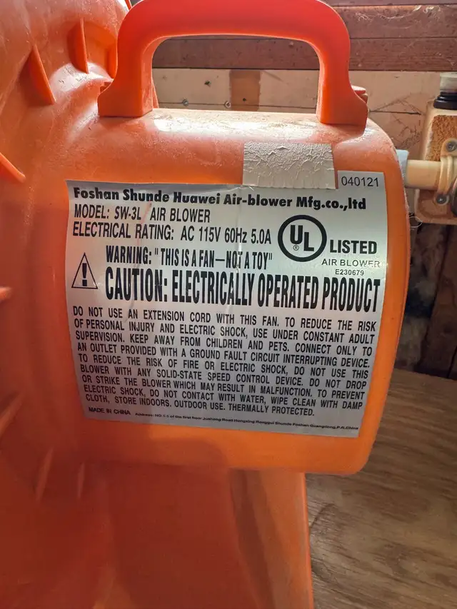 Air blower for jumping house - Photo 2