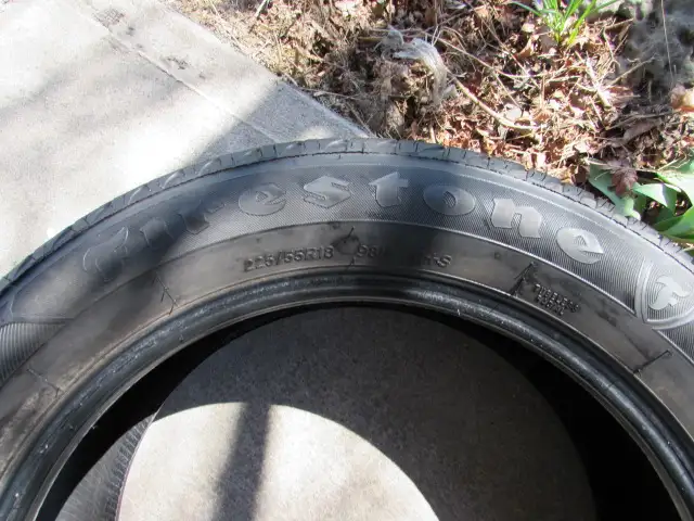 Pair of 225/55-18 Firestone All Seasons tires80%   tread - Photo 6