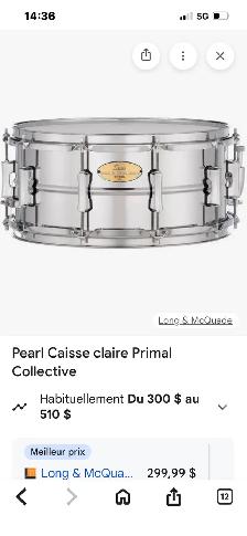 PEARL SNARE / CAISSE CLAIRE
