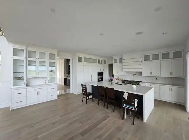 floating vanity kitchen cabinets quartz countertops - Photo 9