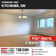 Quiet & Bright 2 Bedroom Apartment with Balcony – All Utilities