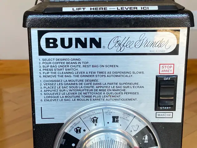 BUNN - G1 Bulk Coffee Grinder. Great Condition. 9 Grind Settings - Photo 2