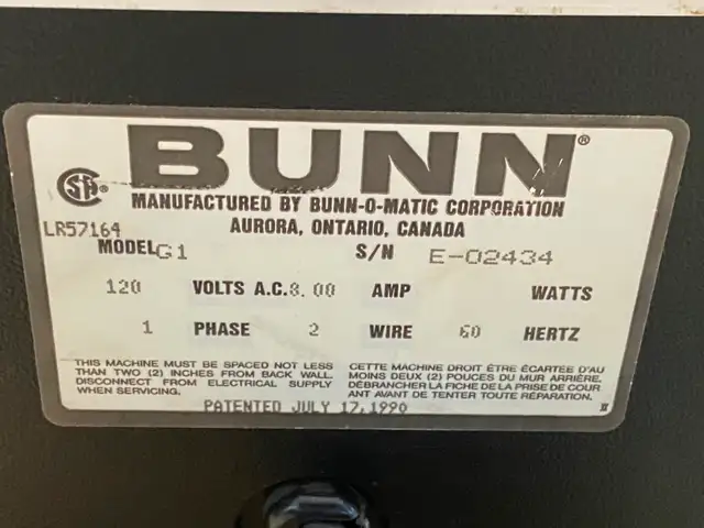 BUNN - G1 Bulk Coffee Grinder. Great Condition. 9 Grind Settings - Photo 8